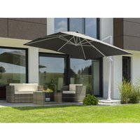 SCHNEIDER SCHIRME Ampelschirm »Rhodos Twist Bianco«, BxL: 300 x 300cm, quadratisch, Sonnenschutzfaktor: 50+ – grau SCHNEIDER SCHIRME Ampelschirm »Rhodos Twist Bianco«, BxL: 300 x 300cm, quadratisch, Sonnenschutzfaktor: 50+ – grau