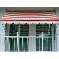 ANGERER FREIZEITMÖBEL Klemmmarkise, BxT: 400×150 cm, rot/beige gestreift ANGERER FREIZEITMÖBEL Klemmmarkise, BxT: 400×150 cm, rot/beige gestreift