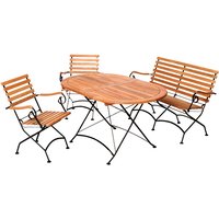 MERXX Gartenmöbel »Schlossgarten«, 4 Sitzplätze, Stahl – grau MERXX Gartenmöbel »Schlossgarten«, 4 Sitzplätze, Stahl – grau