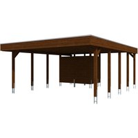 SKANHOLZ Carport »Friesland Set 4«, BxT: 557 x 708 cm, Firsthöhe: 254 cm, farbbehandelt – braun SKANHOLZ Carport »Friesland Set 4«, BxT: 557 x 708 cm, Firsthöhe: 254 cm, farbbehandelt – braun