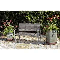 GARDEN PLEASURE Bank »Sanremo«, Kunststoff, 2-Sitzer, BxHxT: 116 x 87 x 60 cm – grau GARDEN PLEASURE Bank »Sanremo«, Kunststoff, 2-Sitzer, BxHxT: 116 x 87 x 60 cm – grau