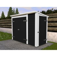 WEKA Gartenschrank, BxHxT: 215 x 152 x 95 cm, anthrazit/weiß – grau WEKA Gartenschrank, BxHxT: 215 x 152 x 95 cm, anthrazit/weiß – grau