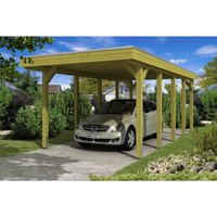 SKANHOLZ Carport »Friesland«, BxT: 314 x 708 cm, Firsthöhe: 241 cm, imprägniert – braun SKANHOLZ Carport »Friesland«, BxT: 314 x 708 cm, Firsthöhe: 241 cm, imprägniert – braun