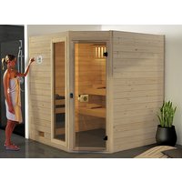 WEKA Ecksauna »Valida Eck 2«, BxHxT: 189 x 203,5 x 189 cm, mit Glastür – beige WEKA Ecksauna »Valida Eck 2«, BxHxT: 189 x 203,5 x 189 cm, mit Glastür – beige