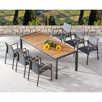 BEST Gartenmöbelset »Paros«, 6 Sitzplätze, Aluminium/Teakholz – grau Rabatt: 17 % BEST Gartenmöbelset »Paros«, 6 Sitzplätze, Aluminium/Teakholz – grau Rabatt: 17 %