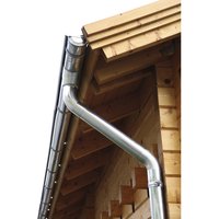 WOLFF Dachrundrinne für Finnhaus Wolff-Produkte, BxT: 8 x 500 cm, Aluminium – silberfarben WOLFF Dachrundrinne für Finnhaus Wolff-Produkte, BxT: 8 x 500 cm, Aluminium – silberfarben