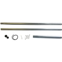 PEDDY SHIELD Stahlmast-Set, für Sonnensegel, Stahl – silberfarben PEDDY SHIELD Stahlmast-Set, für Sonnensegel, Stahl – silberfarben