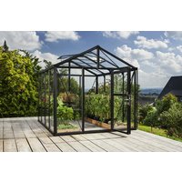 VITAVIA Gewächshaus »Zeus«, 8,1 m², Aluminium/Glas, winterfest – schwarz VITAVIA Gewächshaus »Zeus«, 8,1 m², Aluminium/Glas, winterfest – schwarz