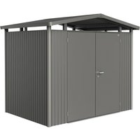 BIOHORT Gerätehaus »Panorama«, Stahl, BxHxT: 257 x 227 x 177 cm (Außenmaße) – grau BIOHORT Gerätehaus »Panorama«, Stahl, BxHxT: 257 x 227 x 177 cm (Außenmaße) – grau