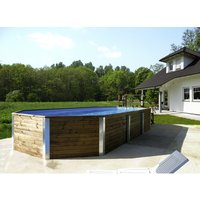 WEKA Ovalpool, grau/grün, BxHxL: 376 x 116 x 714 cm – beige WEKA Ovalpool, grau/grün, BxHxL: 376 x 116 x 714 cm – beige