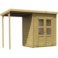 KARIBU Gartenhaus »Merseburg im Set«, Holz, BxHxT: 329 x 248 x 126 cm (Außenmaße inkl. Dachüberstand) - beige KARIBU Gartenhaus »Merseburg im Set«, Holz, BxHxT: 329 x 248 x 126 cm (Außenmaße inkl. Dachüberstand) - beige