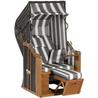 SUNNY SMART Strandkorb »Rustikal«, BxHxT: 95 x 160 x 90 cm, Halblieger, anthrazitfarben/natur – grau SUNNY SMART Strandkorb »Rustikal«, BxHxT: 95 x 160 x 90 cm, Halblieger, anthrazitfarben/natur – grau