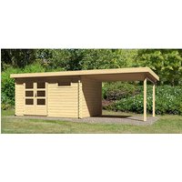 KARIBU Gartenhaus »Bastrup«, Holz, BxHxT: 670 x 220 x 297 cm (Außenmaße inkl. Dachüberstand) – beige KARIBU Gartenhaus »Bastrup«, Holz, BxHxT: 670 x 220 x 297 cm (Außenmaße inkl. Dachüberstand) – beige