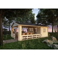 SKANHOLZ Gartenhaus »Alicante 1«, Holz, BxHxT: 420 x 258 x 513 cm (Außenmaße inkl. Dachüberstand) - beige |  Fichte SKANHOLZ Gartenhaus »Alicante 1«, Holz, BxHxT: 420 x 258 x 513 cm (Außenmaße inkl. Dachüberstand) - beige |  Fichte