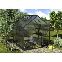 VITAVIA Gewächshaus »Apollo«, 3,8 m², Kunststoff/Aluminium, winterfest – grau VITAVIA Gewächshaus »Apollo«, 3,8 m², Kunststoff/Aluminium, winterfest – grau