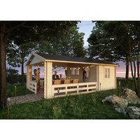 SKANHOLZ Gartenhaus »Alicante 3«, Holz, BxHxT: 420 x 258 x 653 cm (Außenmaße) – beige SKANHOLZ Gartenhaus »Alicante 3«, Holz, BxHxT: 420 x 258 x 653 cm (Außenmaße) – beige
