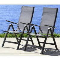 MERXX Klappstuhl »Carrara«, BxTxH: 60 x 70 x 108 cm, Aluminium/ Textil – grau MERXX Klappstuhl »Carrara«, BxTxH: 60 x 70 x 108 cm, Aluminium/ Textil – grau