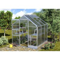 VITAVIA Gewächshaus »Apollo«, 3,8 m², Kunststoff/Aluminium, winterfest – silberfarben VITAVIA Gewächshaus »Apollo«, 3,8 m², Kunststoff/Aluminium, winterfest – silberfarben