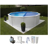 KWAD Rundpool »Steely de Luxe heat«, weiß, ØxH: 550 x 120 cm – weiss KWAD Rundpool »Steely de Luxe heat«, weiß, ØxH: 550 x 120 cm – weiss