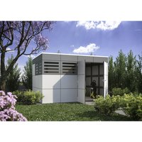 SKANHOLZ Gartenhaus »Sydney 4«, Holz, BxHxT: 337 x 223 x 253 cm (Außenmaße) – grau SKANHOLZ Gartenhaus »Sydney 4«, Holz, BxHxT: 337 x 223 x 253 cm (Außenmaße) – grau