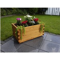 PROMADINO Pflanzkasten, BxH: 80 x 39 cm, honig, Kiefernholz – braun PROMADINO Pflanzkasten, BxH: 80 x 39 cm, honig, Kiefernholz – braun