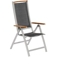 MERXX Klappstuhl »Siena«, BxTxH: 64 x 64 x 117 cm, Aluminium/ Textil/ Akazienholz – schwarz Rabatt: 38 % MERXX Klappstuhl »Siena«, BxTxH: 64 x 64 x 117 cm, Aluminium/ Textil/ Akazienholz – schwarz Rabatt: 38 %