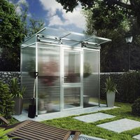 KGT Gewächshaus »Linea«, 2,57 m², Kunststoff/Aluminium, winterfest – silberfarben KGT Gewächshaus »Linea«, 2,57 m², Kunststoff/Aluminium, winterfest – silberfarben