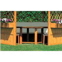 PROMADINO Gartenmöbel, 5 Sitzplätze, Holz – braun PROMADINO Gartenmöbel, 5 Sitzplätze, Holz – braun