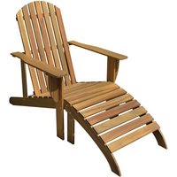 GARDEN PLEASURE Adirondack Chair »Harper«, Eukalyptusholz, inkl. Auflage – braun GARDEN PLEASURE Adirondack Chair »Harper«, Eukalyptusholz, inkl. Auflage – braun