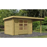 KARIBU Gartenhaus »Ringköbing«, Holz, BxHxT: 479 x 217 x 237 cm (Außenmaße inkl. Dachüberstand) – braun KARIBU Gartenhaus »Ringköbing«, Holz, BxHxT: 479 x 217 x 237 cm (Außenmaße inkl. Dachüberstand) – braun