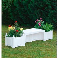 KHW Gartenbank »Berlin«, Kunststoff, 2-Sitzer, BxHxT: 174 x 41 x 49 cm – weiss Rabatt: 12 % KHW Gartenbank »Berlin«, Kunststoff, 2-Sitzer, BxHxT: 174 x 41 x 49 cm – weiss Rabatt: 12 %