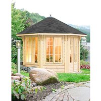 WOLFF Holzpavillon »Capri 3.5«, achteckig, achteckig, BxT: 350 x 350 cm, inkl. Dacheindeckung – beige WOLFF Holzpavillon »Capri 3.5«, achteckig, achteckig, BxT: 350 x 350 cm, inkl. Dacheindeckung – beige