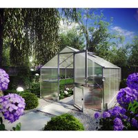 KGT Gewächshaus »Orchidee«, 12,75 m², Kunststoff/Aluminium, winterfest – silberfarben KGT Gewächshaus »Orchidee«, 12,75 m², Kunststoff/Aluminium, winterfest – silberfarben