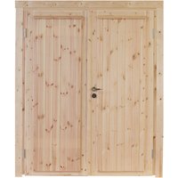 Doppeltür »Knut 28«, Kiefernholz, Natur – beige Doppeltür »Knut 28«, Kiefernholz, Natur – beige