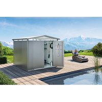 BIOHORT Gerätehaus »Panorama«, Metall, BxHxT: 273 x 227 x 278 cm (Außenmaße) – grau BIOHORT Gerätehaus »Panorama«, Metall, BxHxT: 273 x 227 x 278 cm (Außenmaße) – grau