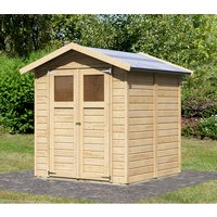 KARIBU Gartenhaus »Dahme«, Holz, BxHxT: 207 x 219 x 184 cm (Außenmaße inkl. Dachüberstand) – beige KARIBU Gartenhaus »Dahme«, Holz, BxHxT: 207 x 219 x 184 cm (Außenmaße inkl. Dachüberstand) – beige
