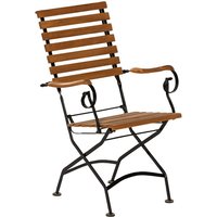 MERXX Klappstuhl »Schlossgarten«, BxTxH: 58 x 66 x 95 cm, Stahl/ Eukalyptusholz – beige Rabatt: 38 % MERXX Klappstuhl »Schlossgarten«, BxTxH: 58 x 66 x 95 cm, Stahl/ Eukalyptusholz – beige Rabatt: 38 %