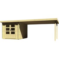 KARIBU Gartenhaus »Bastrup 4«, Holz, BxHxT: 680 x 222 x 297 cm (Außenmaße inkl. Dachüberstand) – beige KARIBU Gartenhaus »Bastrup 4«, Holz, BxHxT: 680 x 222 x 297 cm (Außenmaße inkl. Dachüberstand) – beige