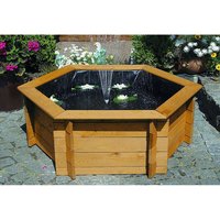 PROMADINO Hochteich, sechseckig, B x L: 222 x 192,5 cm – braun PROMADINO Hochteich, sechseckig, B x L: 222 x 192,5 cm – braun