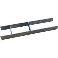 KARIBU H-Pfostenanker für Gartenhäuser, Stahl – grau KARIBU H-Pfostenanker für Gartenhäuser, Stahl – grau