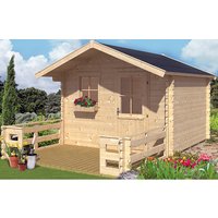 SKANHOLZ Gartenhaus »Narvik«, Holz, BxHxT: 340 x 262 x 300 cm (Außenmaße) – beige SKANHOLZ Gartenhaus »Narvik«, Holz, BxHxT: 340 x 262 x 300 cm (Außenmaße) – beige