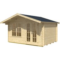 SKANHOLZ Gartenhaus »Stavanger«, BxT: 420 x 400 cm (Aufstellmaße), Spitzdach – beige Rabatt: 9 % – 16.8 qm SKANHOLZ Gartenhaus »Stavanger«, BxT: 420 x 400 cm (Aufstellmaße), Spitzdach – beige Rabatt: 9 % – 16.8 qm