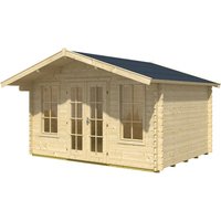 SKANHOLZ Gartenhaus »Trondheim«, Holz, BxHxT: 420 x 264 x 300 cm (Außenmaße) – beige SKANHOLZ Gartenhaus »Trondheim«, Holz, BxHxT: 420 x 264 x 300 cm (Außenmaße) – beige