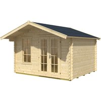 SKANHOLZ Gartenhaus »Langesund«, Holz, BxHxT: 380 x 264 x 300 cm (Außenmaße) – beige SKANHOLZ Gartenhaus »Langesund«, Holz, BxHxT: 380 x 264 x 300 cm (Außenmaße) – beige