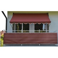 ANGERER FREIZEITMÖBEL Klemmmarkise, BxT: 400×150 cm, bordeauxrot gestreift ANGERER FREIZEITMÖBEL Klemmmarkise, BxT: 400×150 cm, bordeauxrot gestreift