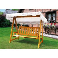 PROMADINO Hollywoodschaukel, 3-Sitzer – braun PROMADINO Hollywoodschaukel, 3-Sitzer – braun