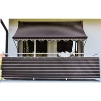 ANGERER FREIZEITMÖBEL Klemmmarkise, BxT: 350×150 cm, braun gestreift ANGERER FREIZEITMÖBEL Klemmmarkise, BxT: 350×150 cm, braun gestreift