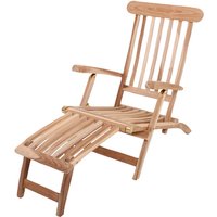 GARDEN PLEASURE Deckchair »Java«, Höhe: 81 cm, Teakholz – beige GARDEN PLEASURE Deckchair »Java«, Höhe: 81 cm, Teakholz – beige