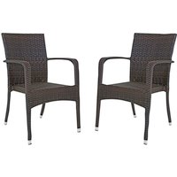 GARDEN PLEASURE Gartenstuhl »London«, BxTxH: 55 x 56 x 87 cm, Stahl/ Kunststoffgeflecht – schwarz GARDEN PLEASURE Gartenstuhl »London«, BxTxH: 55 x 56 x 87 cm, Stahl/ Kunststoffgeflecht – schwarz