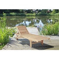 Sonnenliege »Solo«, Teakholz – braun Sonnenliege »Solo«, Teakholz – braun